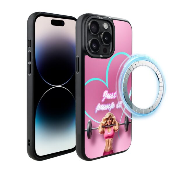 Etui do iPhone 14 Pro Max IBIZU DropGuard Matt z MagSafe, #Move, Pump it love