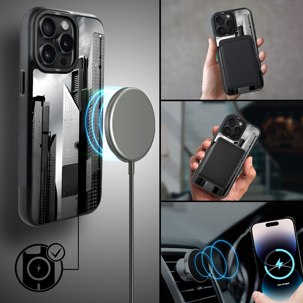 Etui do iPhone 14 Pro IBIZU DropGuard Matt z MagSafe, Noir City, Manhattan (3)