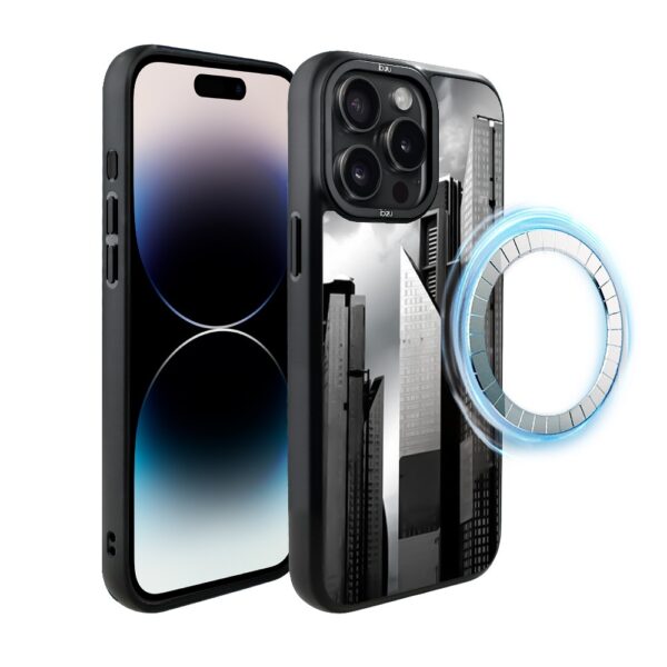 Etui do iPhone 14 Pro Max IBIZU DropGuard Matt z MagSafe, Noir City, Manhattan