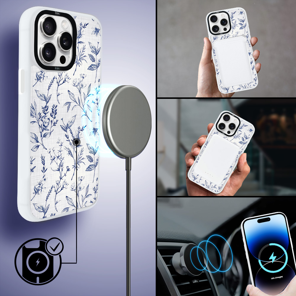 Etui-do-iPhone-14-Pro-IBIZU-DropGuard-Matt-z-MagSafe-Pastel-Bloom-Lazurowe-szepty-white (1)