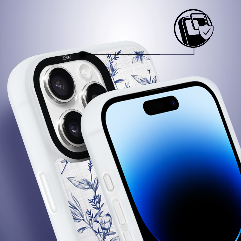 Etui-do-iPhone-14-Pro-IBIZU-DropGuard-Matt-z-MagSafe-Pastel-Bloom-Lazurowe-szepty-white (3)