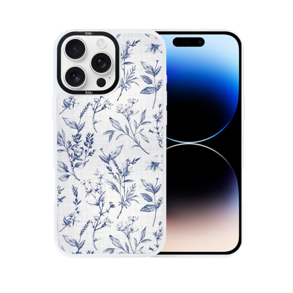 Etui-do-iPhone-14-Pro-IBIZU-DropGuard-Matt-z-MagSafe-Pastel-Bloom-Lazurowe-szepty-white (8)