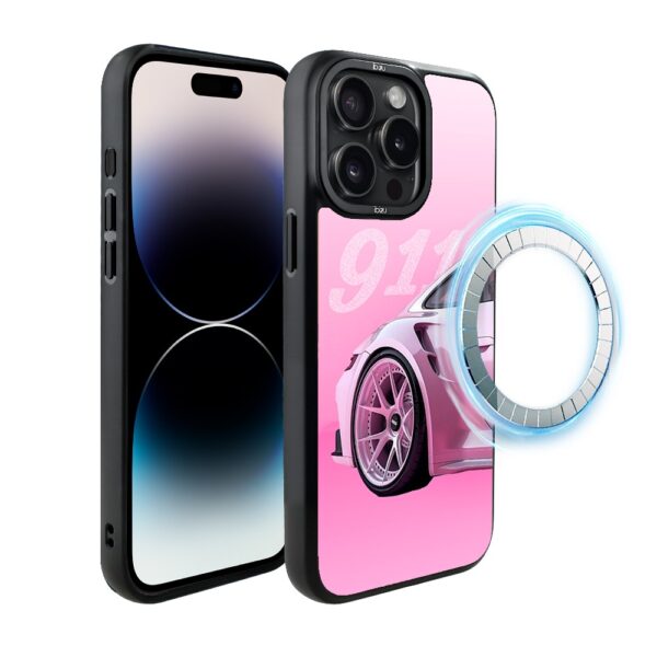 Etui do iPhone 14 Pro Max IBIZU DropGuard Matt z MagSafe, TechDrive, 911 różowe