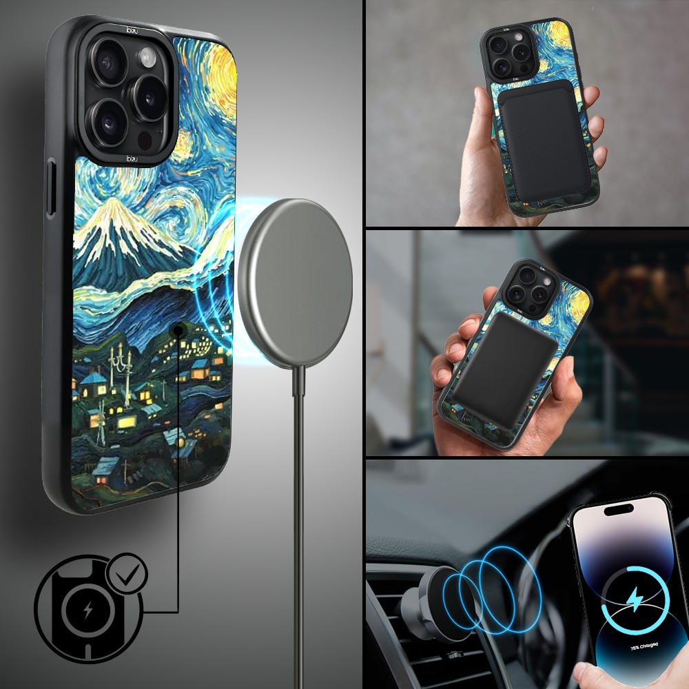 Etui-do-iPhone-14-Pro-IBIZU-DropGuard-Matt-z-MagSafe-Van-Gogh-gwieździsta-noc (1)