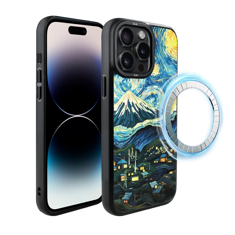 Etui do iPhone 14 Pro Max IBIZU DropGuard Matt z MagSafe, Van Gogh, gwieździsta noc