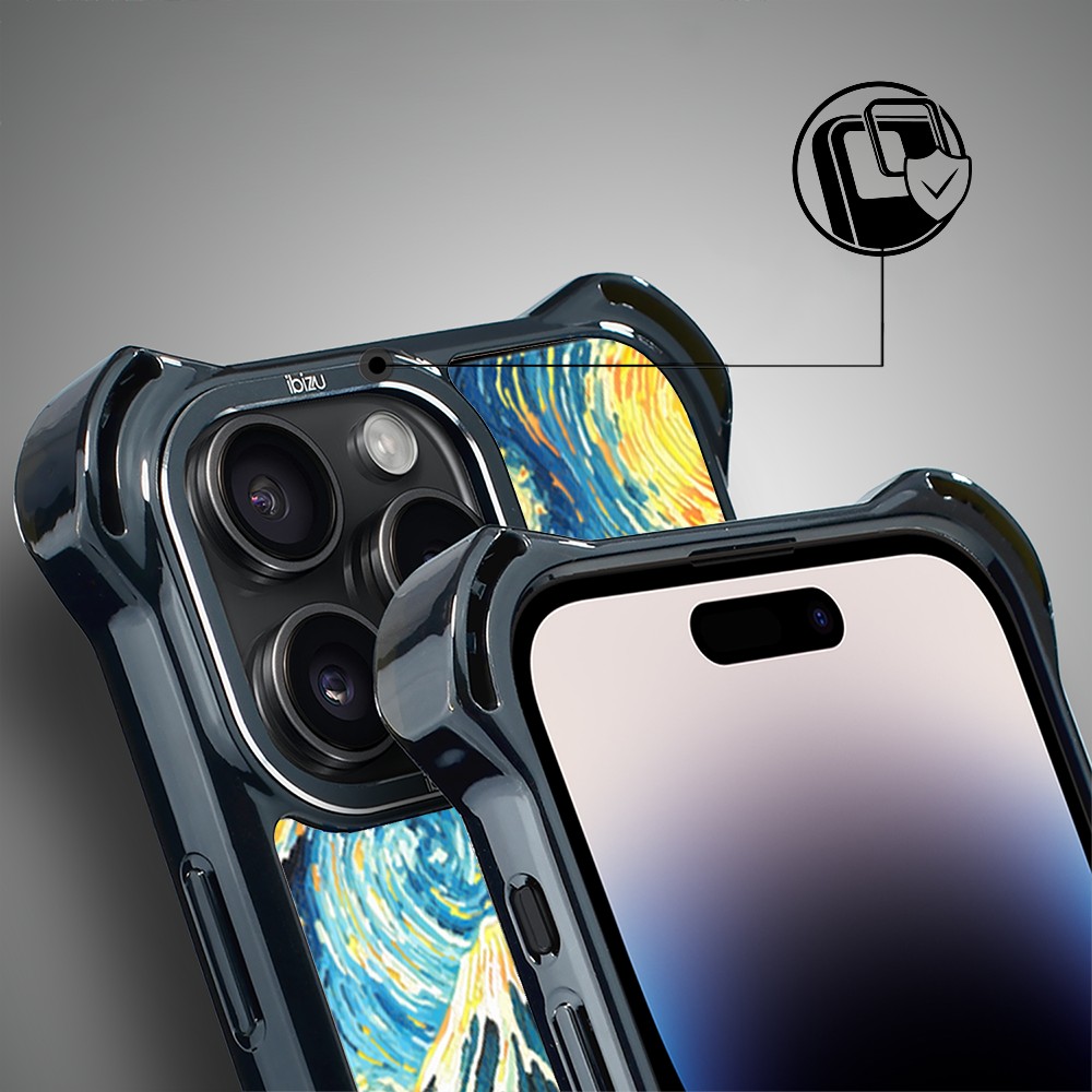 Etui do iPhone 14 Pro, Ibizu DropGuard Ultra z MagSafe, Van Gogh, gwieździsta noc (3)