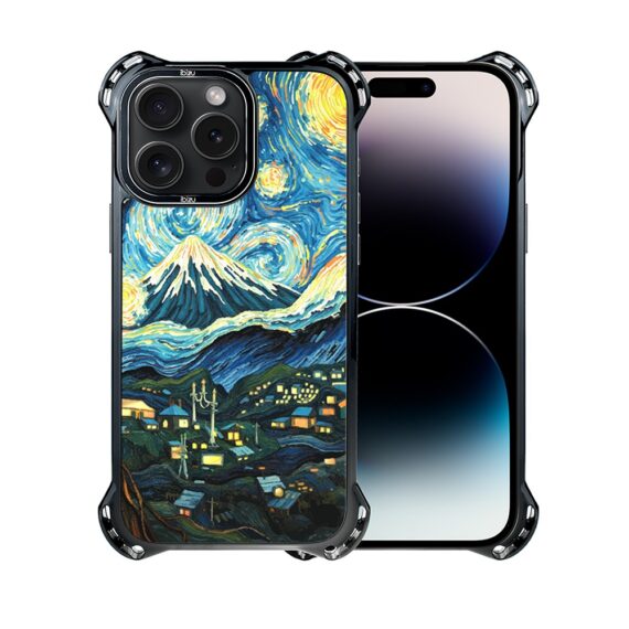 Etui do iPhone 14 Pro, Ibizu DropGuard Ultra z MagSafe, Van Gogh, gwieździsta noc (7)