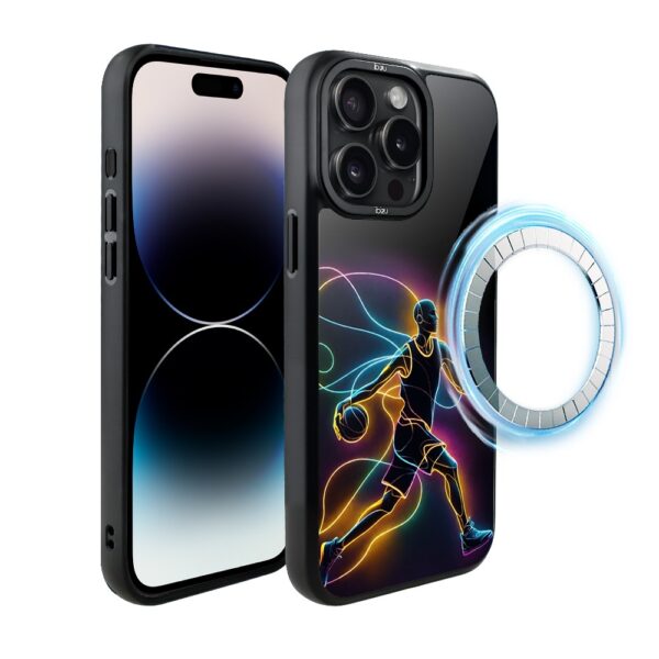 Etui do iPhone 14 Pro IBIZU DropGuard Matt z MagSafe, #ElectroMove, Duch koszykówki