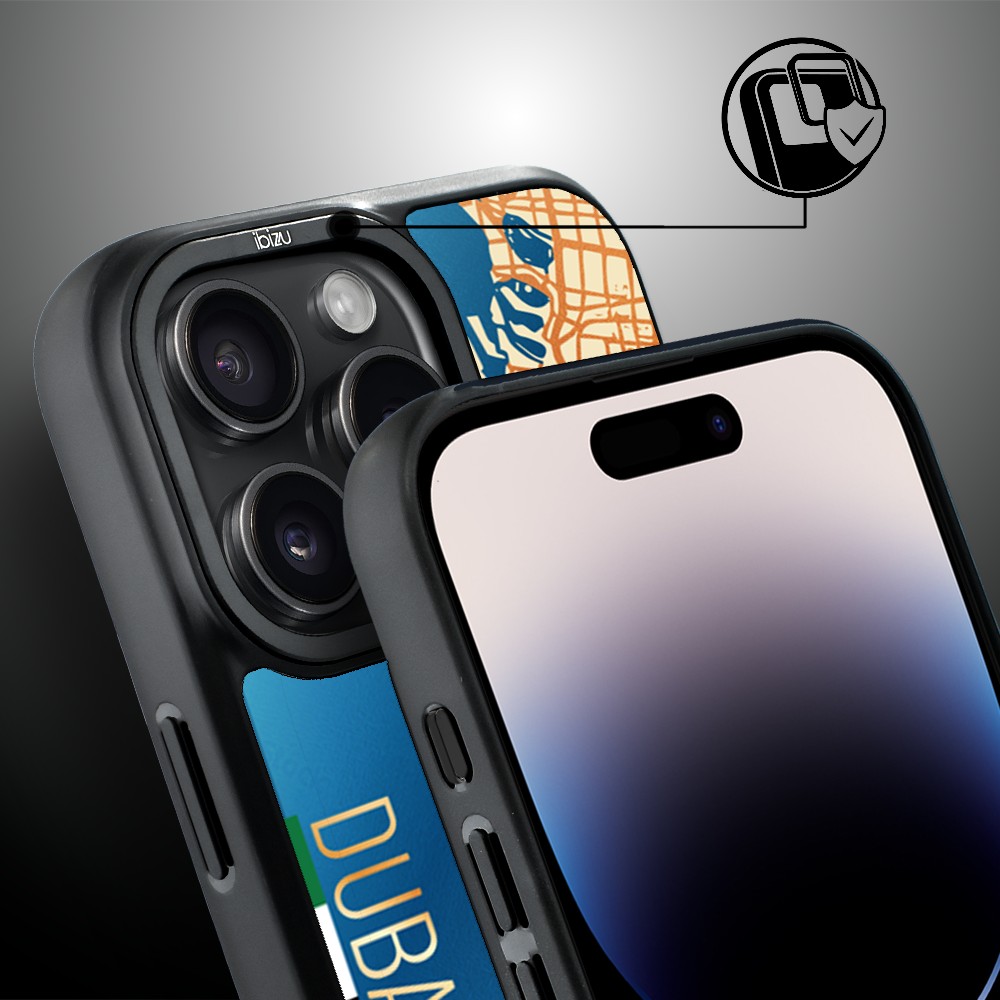 Etui do iPhone 14 Pro Max IBIZU DropGuard Matt z MagSafe, Mapy Świata, Dubai (4)
