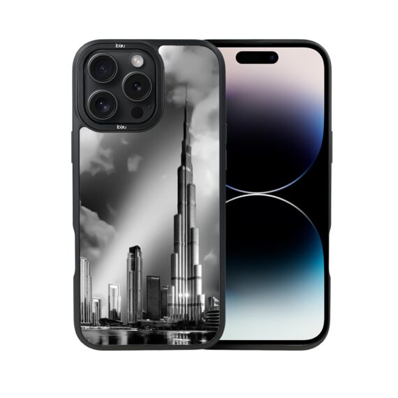 Etui do iPhone 14 Pro Max IBIZU DropGuard Matt z MagSafe, Noir City, Burj Khalifa (2)