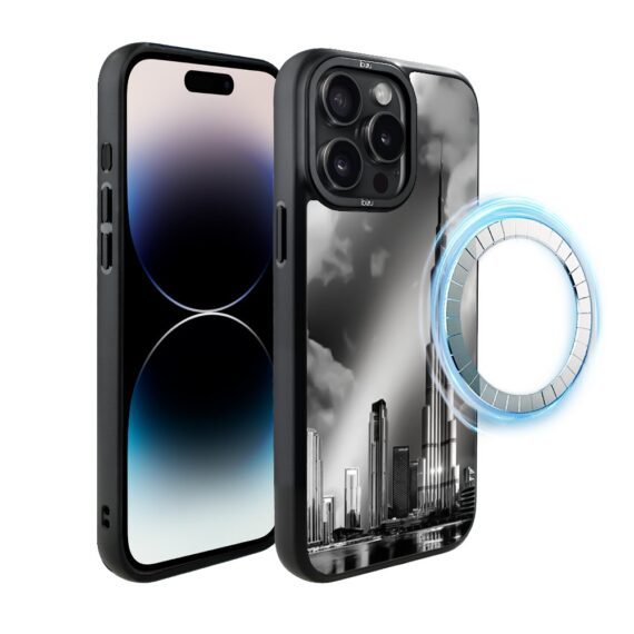 Etui do iPhone 14 Pro Max IBIZU DropGuard Matt z MagSafe, Noir City, Burj Khalifa (8)