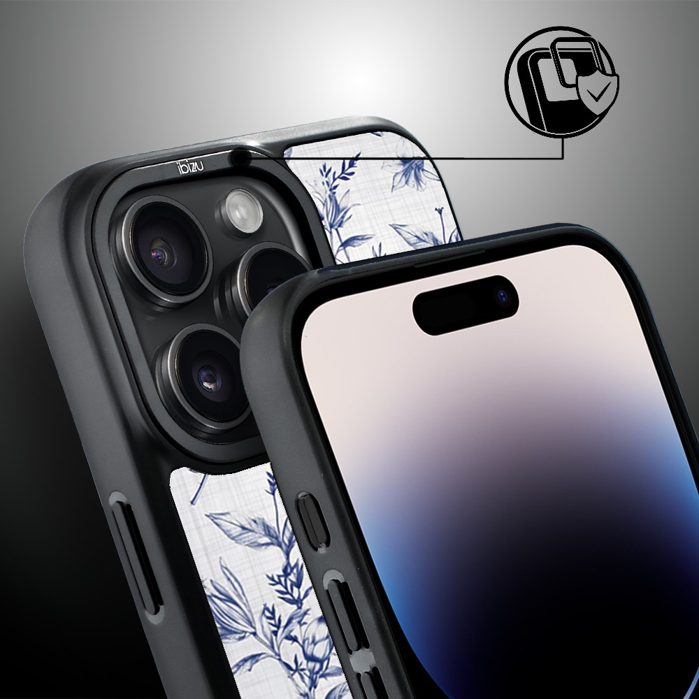 Etui do iPhone 14 Pro Max IBIZU DropGuard Matt z MagSafe, Pastel Bloom, Lazurowe szepty (2)