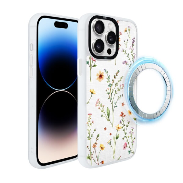 Etui do iPhone 14 Pro Max IBIZU DropGuard Matt z MagSafe, Pastel Bloom, Letni bukiet