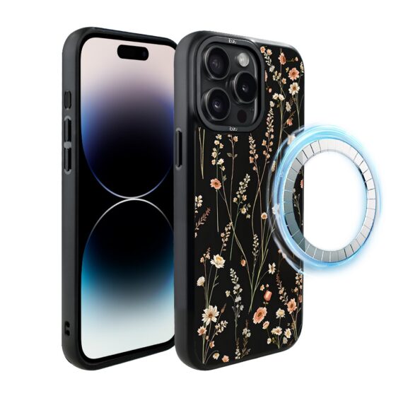 Etui do iPhone 14 Pro Max IBIZU DropGuard Matt z MagSafe, Pastel Bloom, Północny ogród (3)