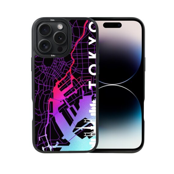 Etui do iPhone 14 Pro Max IBIZU DropGuard Matt z MagSafee, Mapy Świata, Tokyo (1)