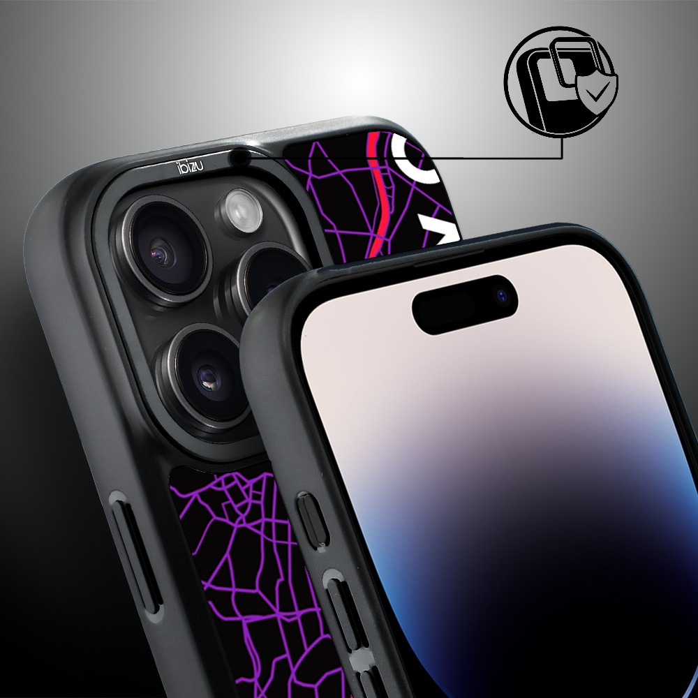 Etui do iPhone 14 Pro Max IBIZU DropGuard Matt z MagSafee, Mapy Świata, Tokyo (4)