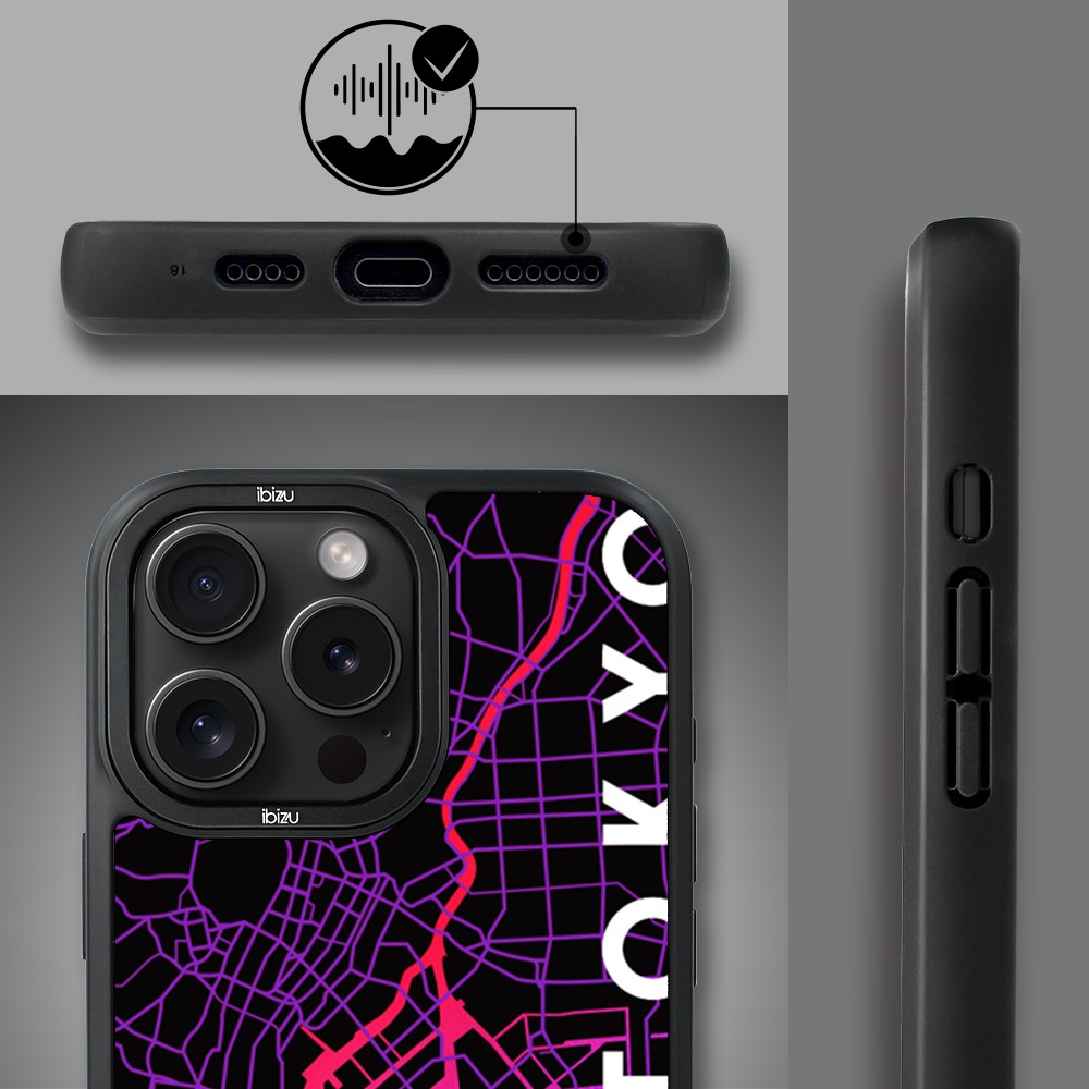 Etui do iPhone 14 Pro Max IBIZU DropGuard Matt z MagSafee, Mapy Świata, Tokyo (5)