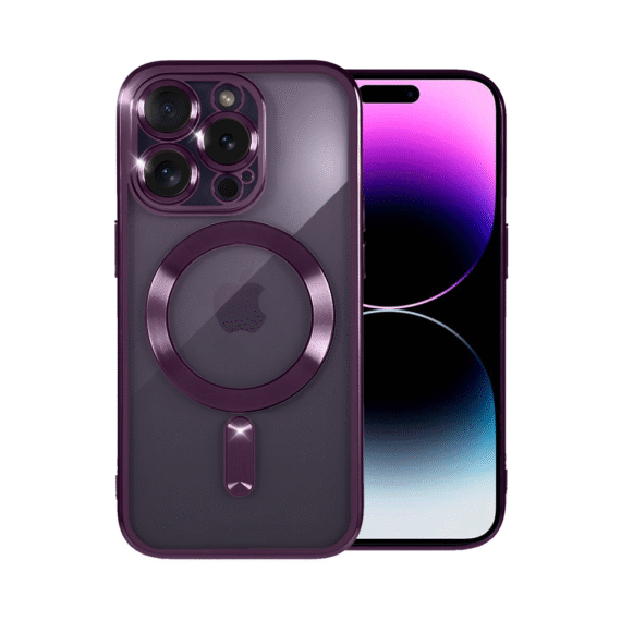 Etui do iPhone 14 Pro Max MagSafe Luxury Protect przeźroczyste, głęboka purpura (2)