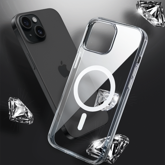 Etui do iPhone 15 Clear Case MagSafe ze szklanym tyłem oraz ochroną aparatu (3)