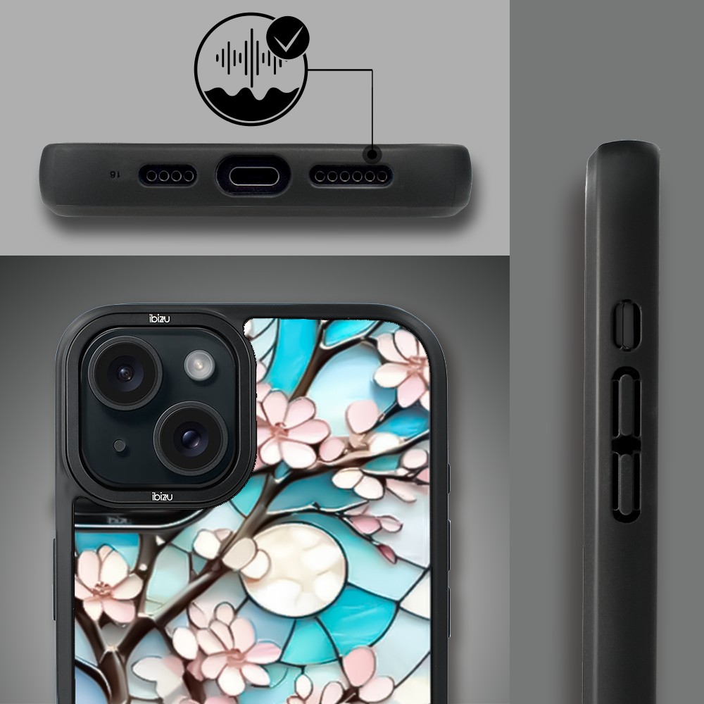 Etui do iPhone 15 IBIZU DropGuard Matt z MagSafe, Barwy Szkła, Księżycowa Wiśnia (2)
