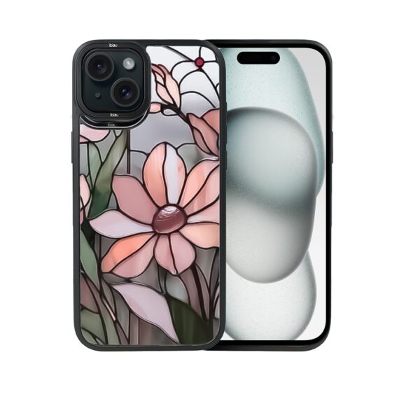 Etui do iPhone 15 IBIZU DropGuard Matt z MagSafe, Barwy Szkła, Różowa magnolia (5)