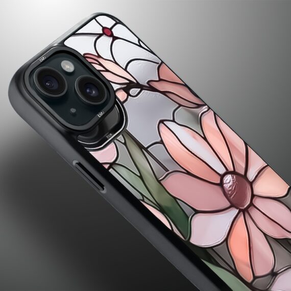 Etui do iPhone 15 IBIZU DropGuard Matt z MagSafe, Barwy Szkła, Różowa magnolia (7)