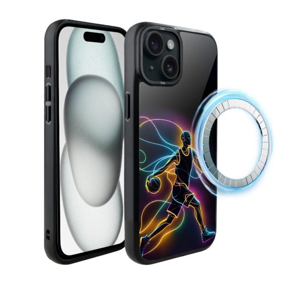 Etui do iPhone 15 IBIZU DropGuard Matt z MagSafe, #ElectroMove, Duch koszykówki (4)