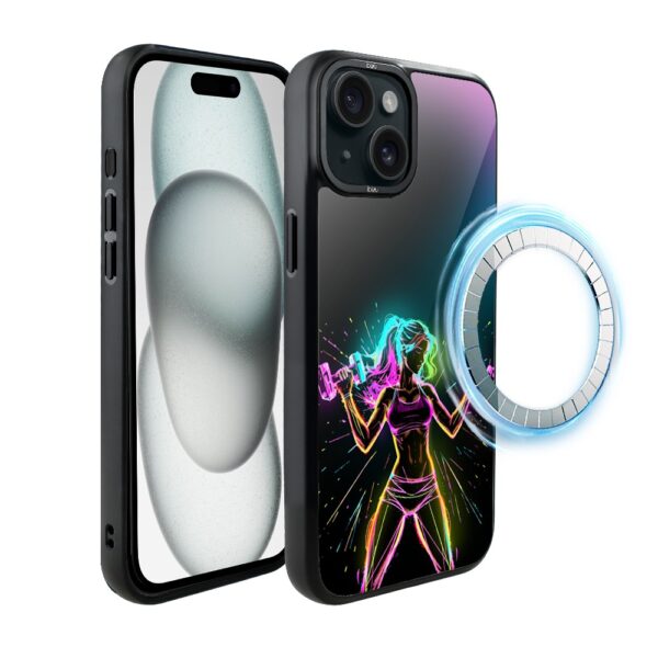 Etui do iPhone 15 IBIZU DropGuard Matt z MagSafe, #ElectroMove, Wibracja fitness