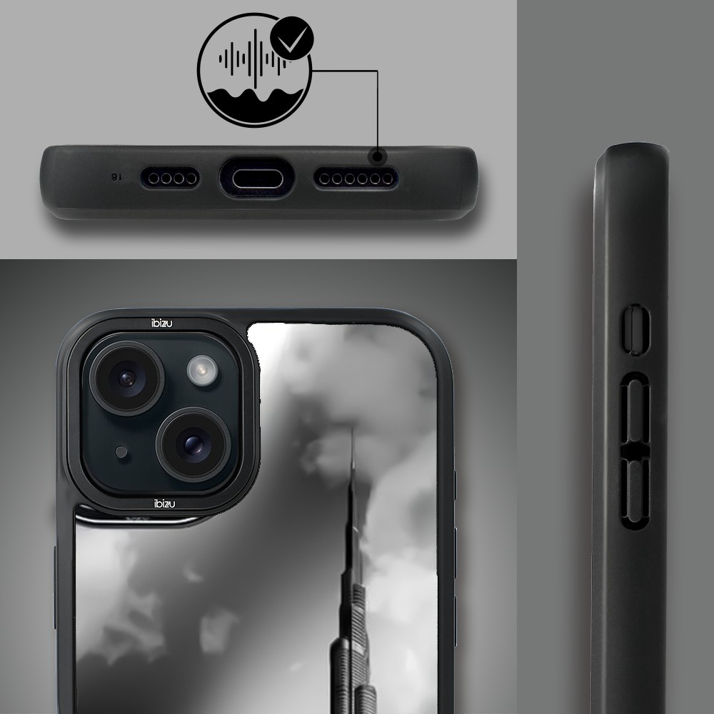 Etui do iPhone 15 IBIZU DropGuard Matt z MagSafe, Noir City, Burj Khalifa (6)