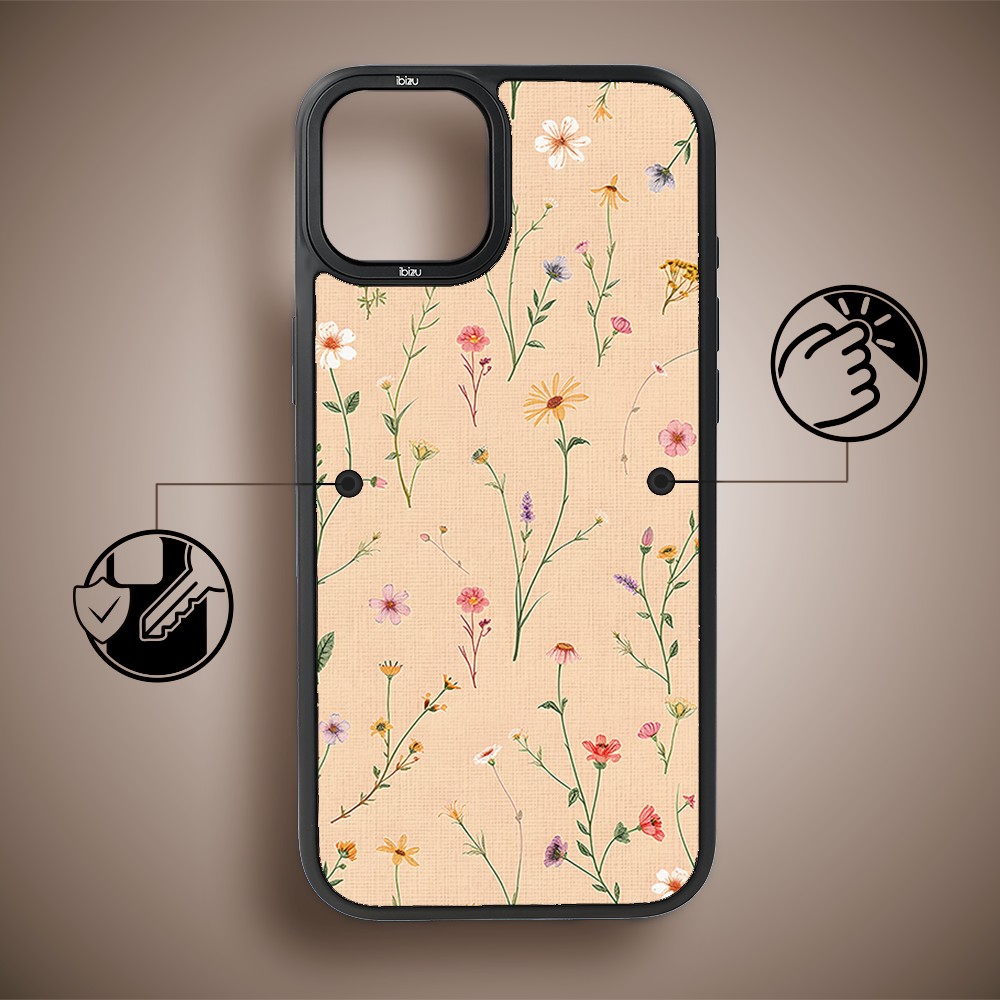 Etui do iPhone 15 IBIZU DropGuard Matt z MagSafe, Pastel Bloom, Kolorowa łąka (4)
