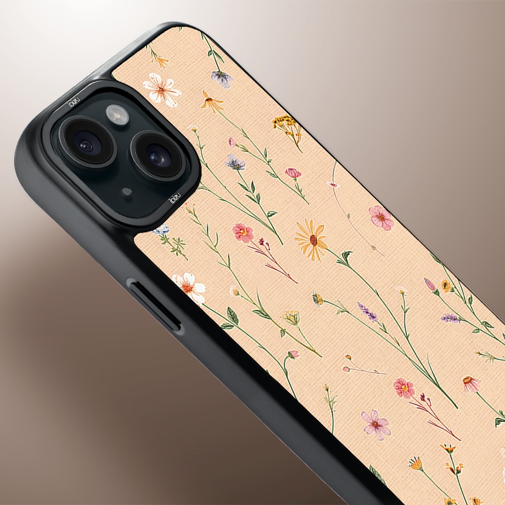 Etui do iPhone 15 IBIZU DropGuard Matt z MagSafe, Pastel Bloom, Kolorowa łąka (7)