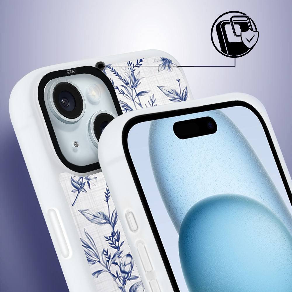 Etui-do-iPhone-15-IBIZU-DropGuard-Matt-z-MagSafe-Pastel-Bloom-Lazurowe-szepty-white (3)