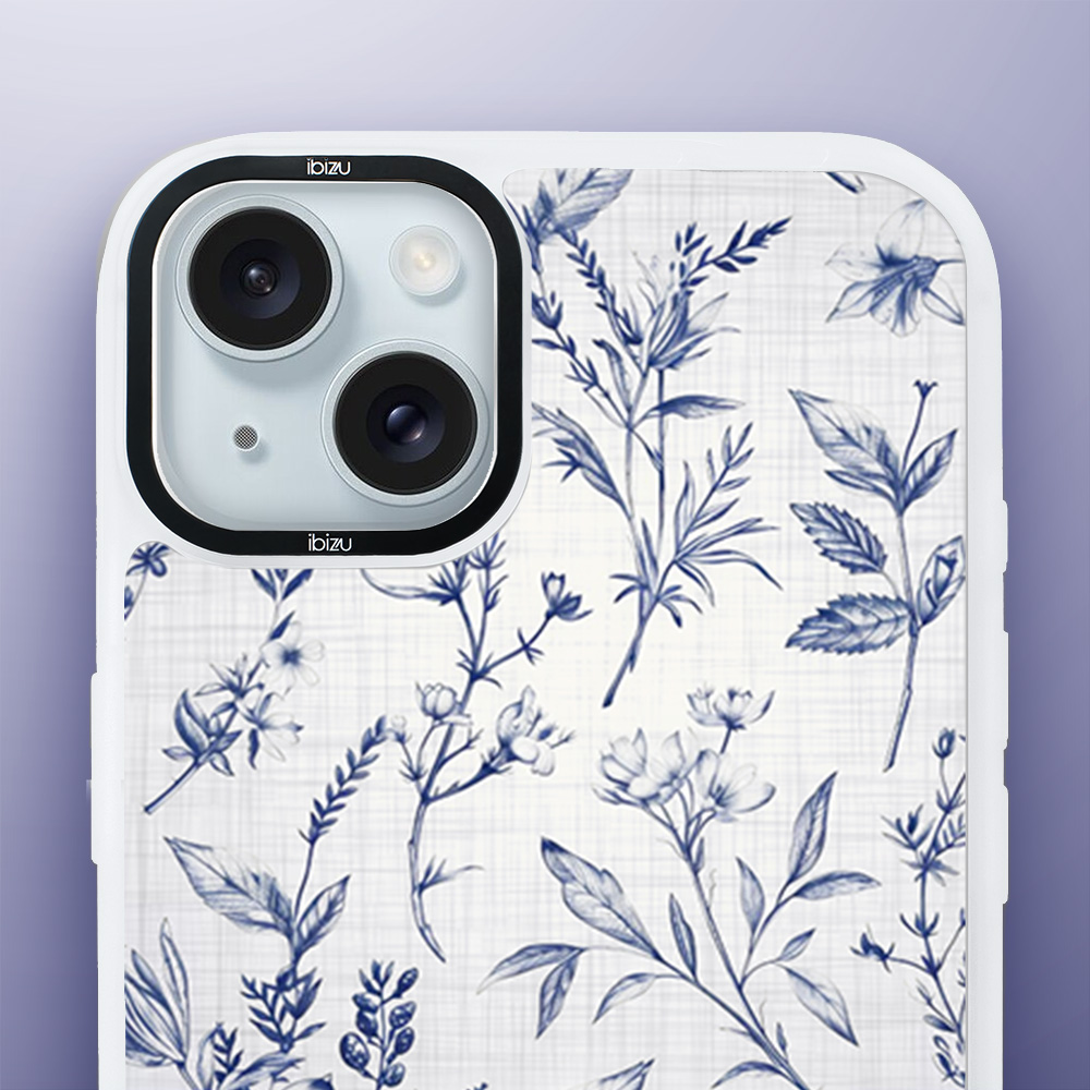 Etui-do-iPhone-15-IBIZU-DropGuard-Matt-z-MagSafe-Pastel-Bloom-Lazurowe-szepty-white (5)