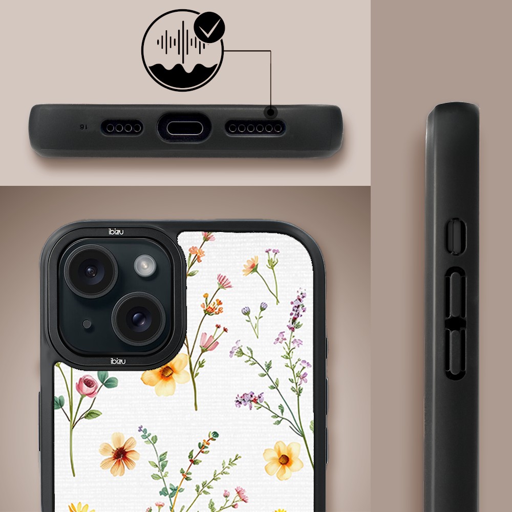 Etui do iPhone 15 IBIZU DropGuard Matt z MagSafe, Pastel Bloom, Letni bukiet (1)