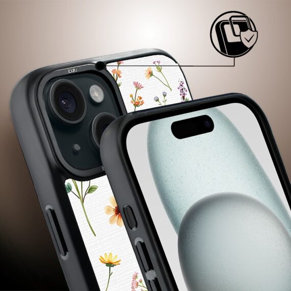Etui do iPhone 15 IBIZU DropGuard Matt z MagSafe, Pastel Bloom, Letni bukiet (8)