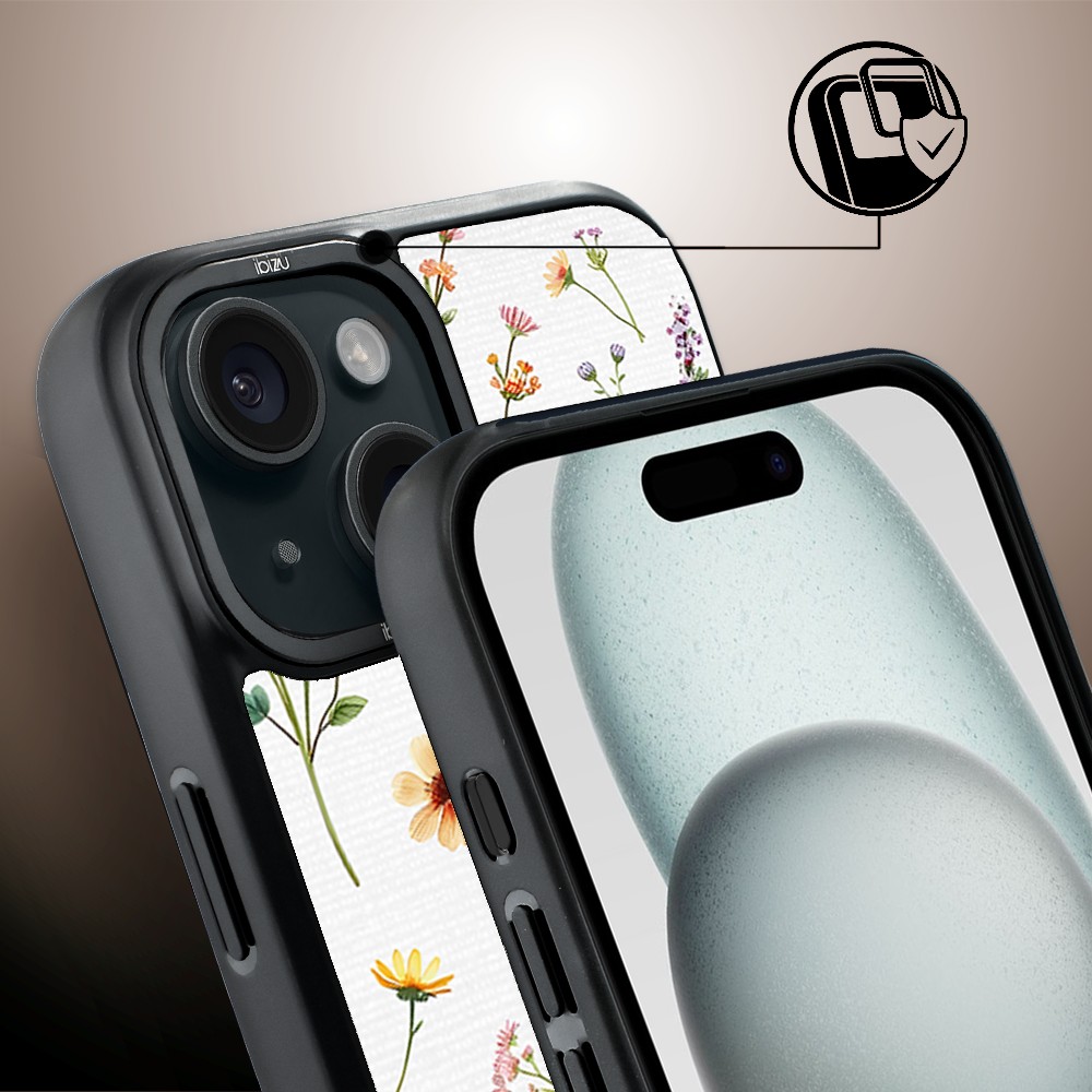 Etui do iPhone 15 IBIZU DropGuard Matt z MagSafe, Pastel Bloom, Letni bukiet (8)