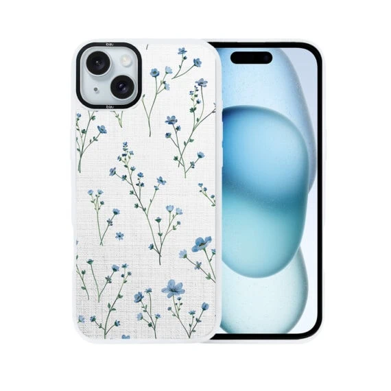 Etui-do-iPhone-15-IBIZU-DropGuard-Matt-z-MagSafe-Pastel-Bloom-Niebieski-sen-biale-5