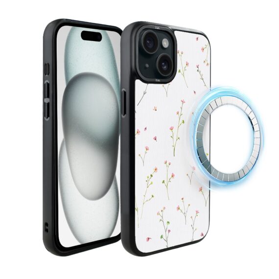 Etui do iPhone 15 IBIZU DropGuard Matt z MagSafe, Pastel Bloom, Polna fantazja (3)