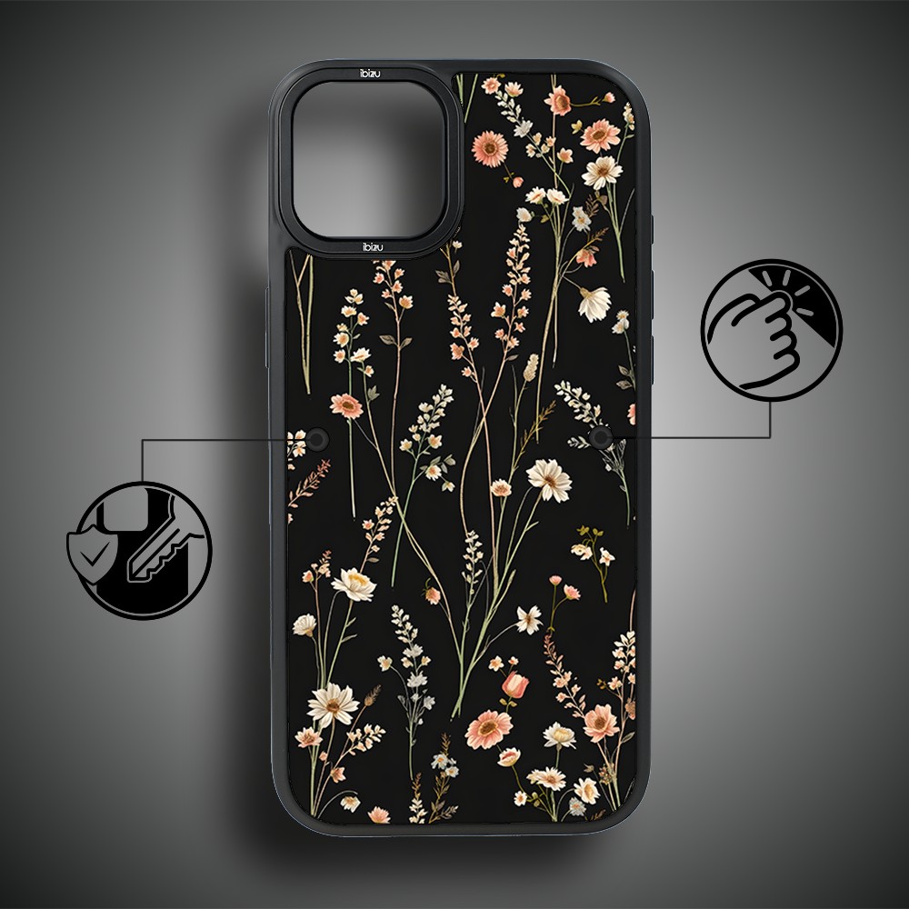 Etui do iPhone 15 IBIZU DropGuard Matt z MagSafe, Pastel Bloom, Północny ogród (3)