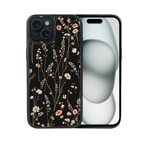 Etui do iPhone 15 IBIZU DropGuard Matt z MagSafe, Pastel Bloom, Północny ogród (4)