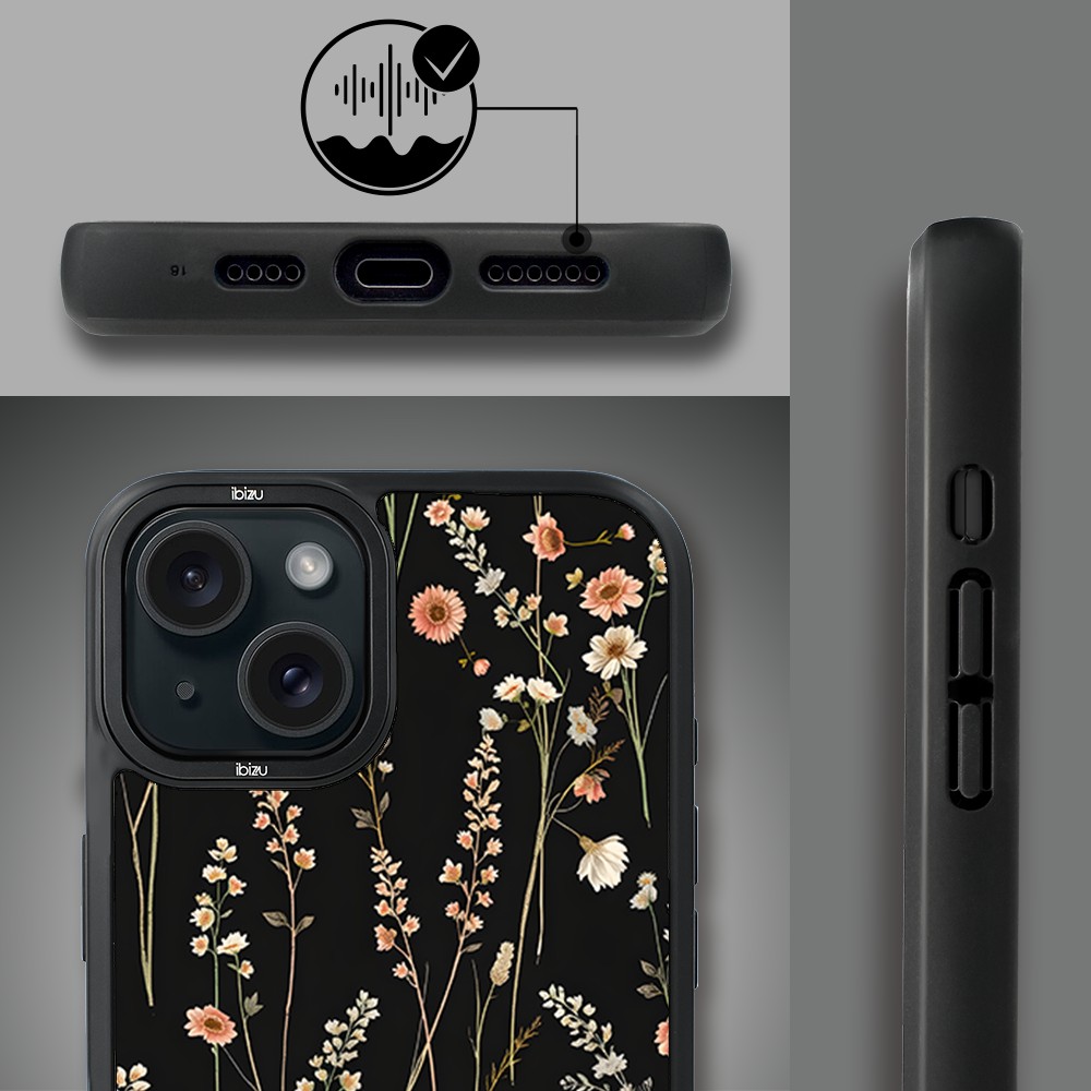 Etui do iPhone 15 IBIZU DropGuard Matt z MagSafe, Pastel Bloom, Północny ogród (8)