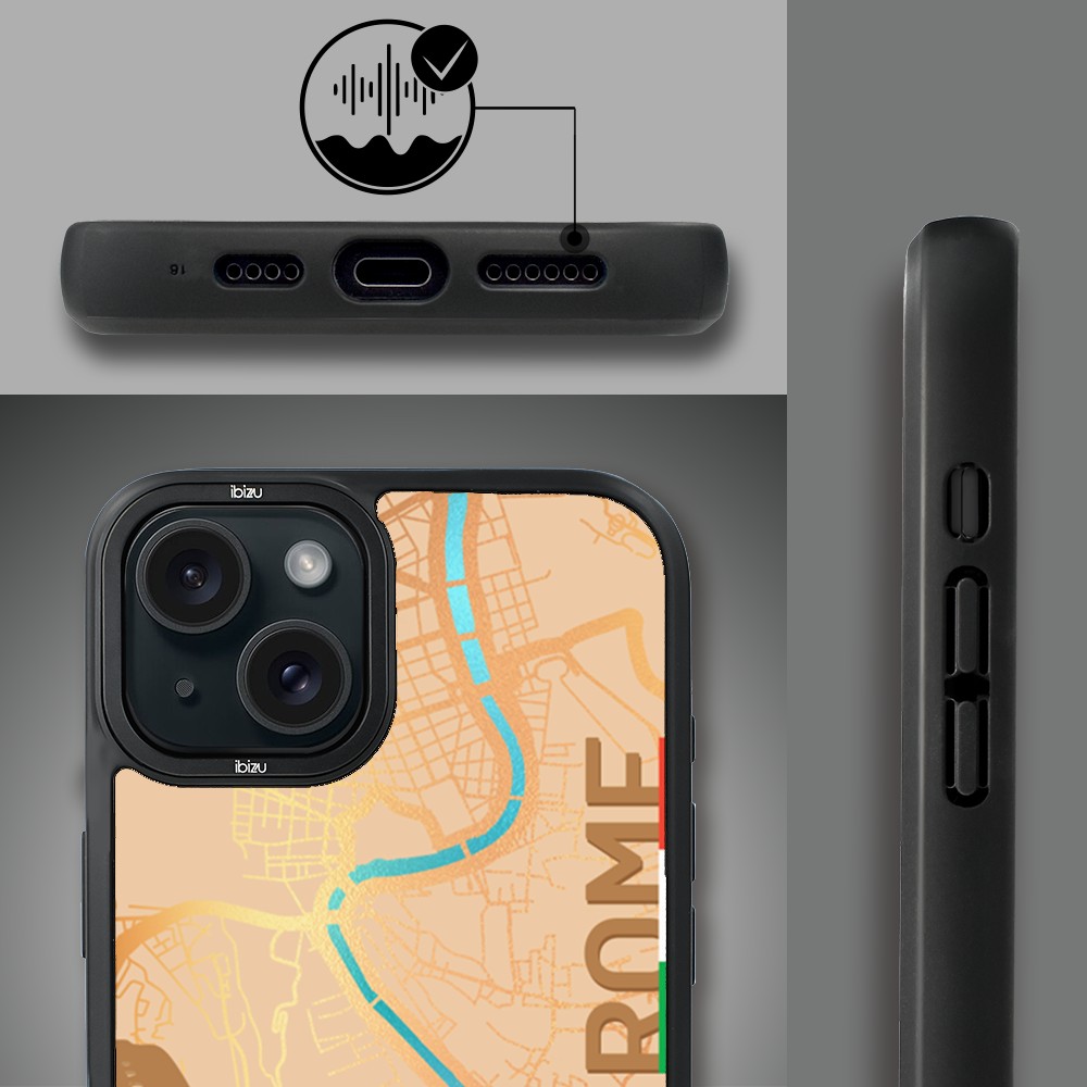 Etui do iPhone 15 Plus IBIZU DropGuard Matt z MagSafe, Mapy Świata, Rome (5)