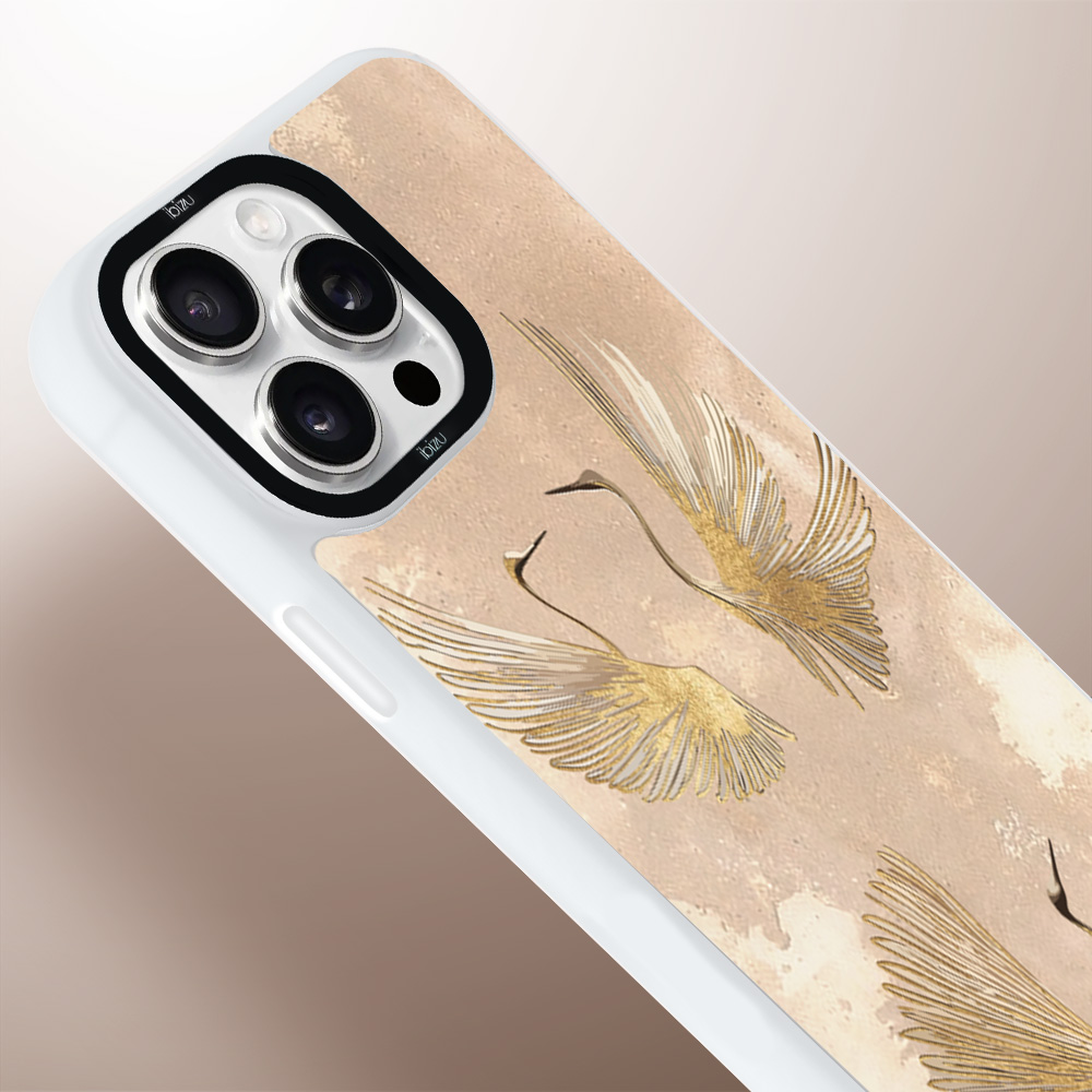Etui-do-iPhone-15-Pro-IBIZU-DropGuard-Matt-z-MagSafe-Boho-Złote-żurawie (5)