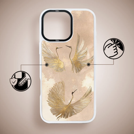 Etui-do-iPhone-15-Pro-IBIZU-DropGuard-Matt-z-MagSafe-Boho-Złote-żurawie (8)