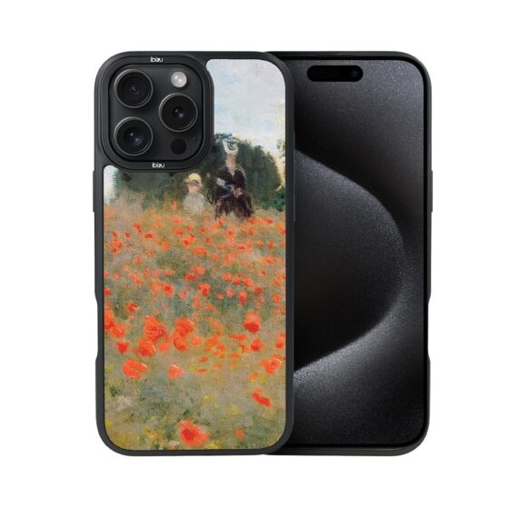 Etui-do-iPhone-15-Pro-IBIZU-DropGuard-Matt-z-MagSafe-Claude-Monet-pole-maków (8)
