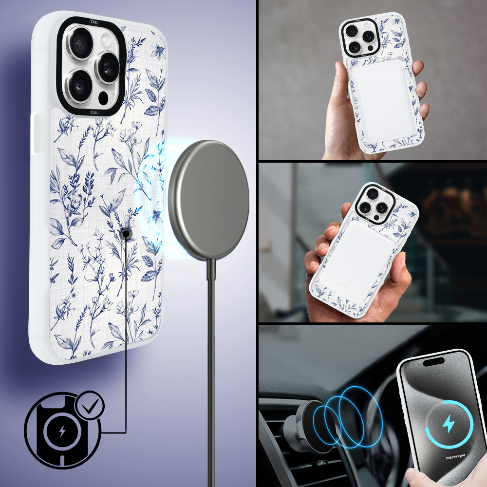 Etui-do-iPhone-15-Pro-IBIZU-DropGuard-Matt-z-MagSafe-Pastel-Bloom-Lazurowe-szepty-white (1)