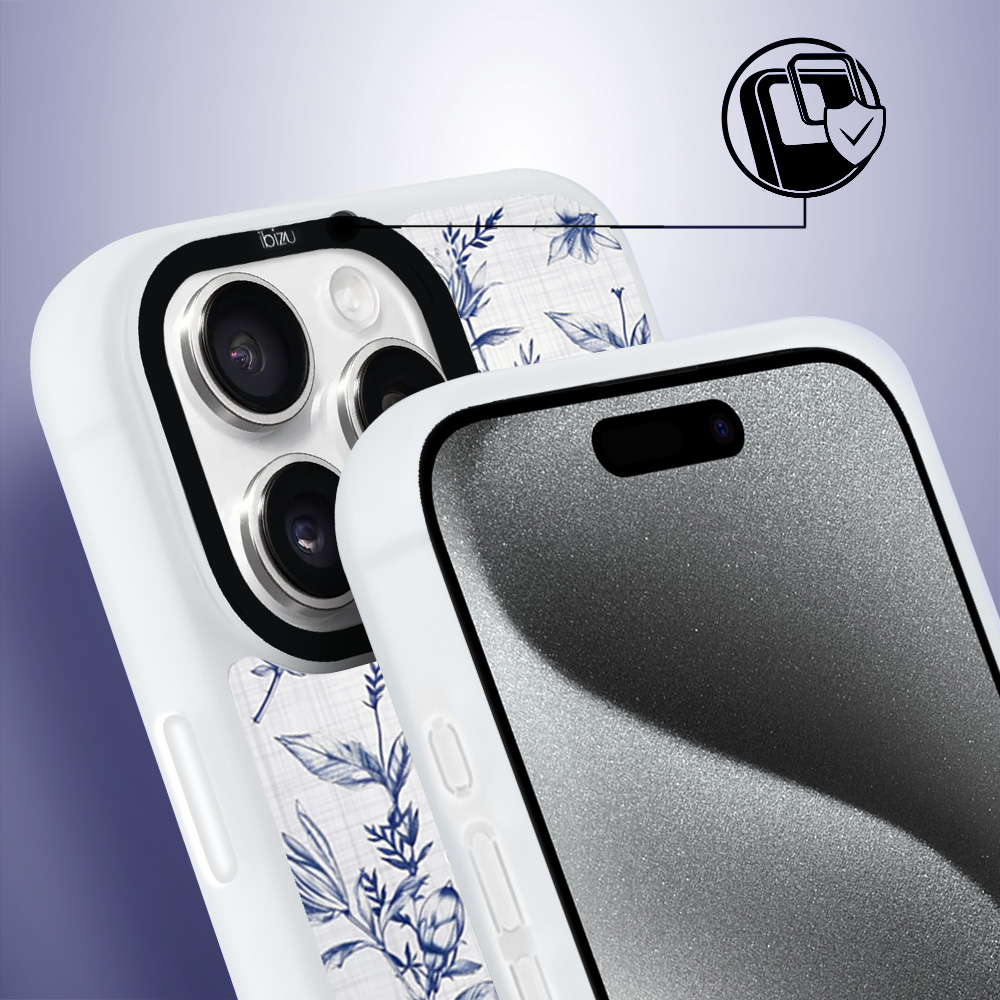 Etui-do-iPhone-15-Pro-IBIZU-DropGuard-Matt-z-MagSafe-Pastel-Bloom-Lazurowe-szepty-white (3)