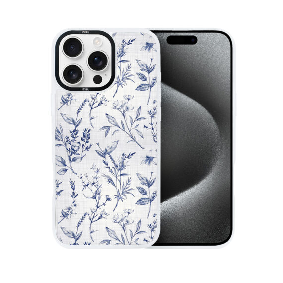 Etui-do-iPhone-15-Pro-IBIZU-DropGuard-Matt-z-MagSafe-Pastel-Bloom-Lazurowe-szepty-white (8)