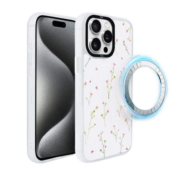 Etui do iPhone 15 Pro IBIZU DropGuard Matt z MagSafe, Pastel Bloom, Polna fantazja