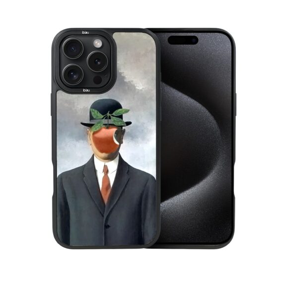 Etui-do-iPhone-15-Pro-IBIZU-DropGuard-Matt-z-MagSafe-Rene-Magritte-syn-człowieczy (8)